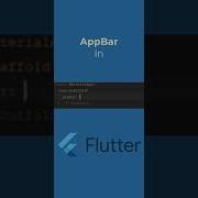 Flutter Widgets Tutorial Appbar
