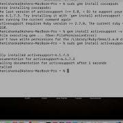 Error Installing Cocoapods The Last Version Of Activesupport Sudo Gem Install Cocoapods