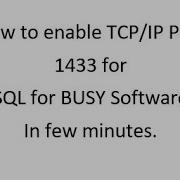 How To Create TCP IP Port 1433 For BUSY SQL