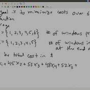 Linear Programming Production Scheduling Example