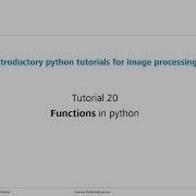Tutorial 20 Functions In Python