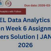NPTEL Data Analytics With Python Week 6 Assignment Answers With Explanation Jan Apr 2026