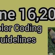 June 16 2026 Color Coding Guidelines