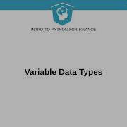 Python Tutorial Variable Data Types