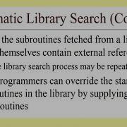 Machine Independent Loader Features Automatic Library Search Loader Options Malayalam CS 303 SS