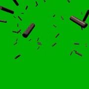 Bullets Falling Shells 3d Model Animation S01r01green Screen