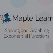 Maple Learn Exponential Functions