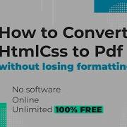 How To Convert Html And Css To Pdf Short