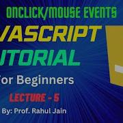 JavaScript Tutorial OnClick Mouse Events In JavaScript L 05