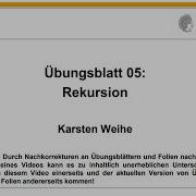 Übungsblatt 05 Rekursion