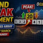 28 Find Peak Element In Unsorted Array Binary Search Explained