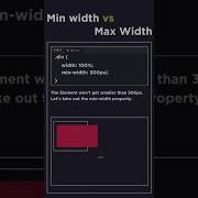Min Width Vs Max Width In CSS Css Coding