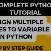 Assign Multiple Values To Variable In Python Variable In Python Python Tutorial Learn Python
