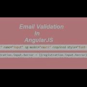 Email Validation In AngularJS