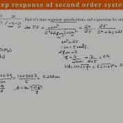 Step Response Of Second Order System Problem 01