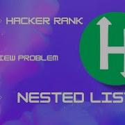 HackerRank Nested List Problem Solving And Explained In Telugu