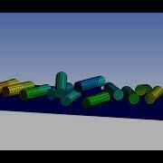 Frictionless Steel Objects Falling Simulation ANSYS WORKBENCH Explict Dynamics