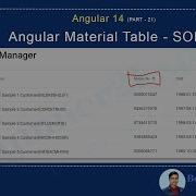 Part 21 Angular Material Table Sorting How To Customize The Material Table Angular 14