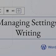 Managing Settings Writing