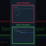 Junior Vs Senior Developer Programming Html Javascript Webdevelopment Html5 Webdesign Css3