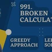 991 Broken Calculator O Log N LeetCode C