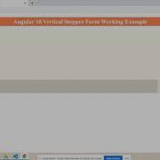 Angular 10 Vertical Stepper Form Working Example