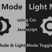 CSS Javascript Toggle Button Dark And Light Mode