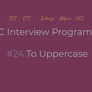 Convert String To Upper Case Tamil C Interview Programs Logic First Tamil