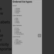 Ordered List In HTML