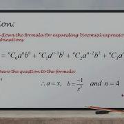 Binomial Expansions Using Combinations Example 1