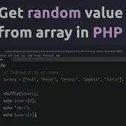 How To Get Random Items From An Array Using Php