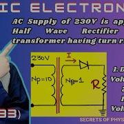 33 HALF WAVE RECTIFIER NUMERICAL PROBLEM 1 BASIC ELECTRONICS SECRETS OF PHYSICS RABIA BABER