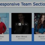 Responsive Team Section Our Team Section Design With HTML And CSS Our Team Section Bootstrap