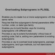 Oracle Database 12c 19c PL SQL 34 Overloading Package Subprograms Using Forward Declarations