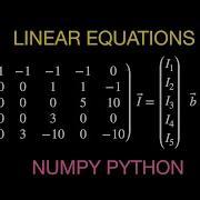 Solving A System Of Linear Equations With A Matrix And Python