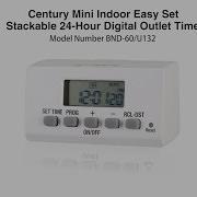 BN LINK Mini Indoor Easy Set Stackable 24 Hour Digital Outlet Timer BND 60 U132