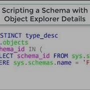 Script Out Everything In A Schema Using Object Explorer Details