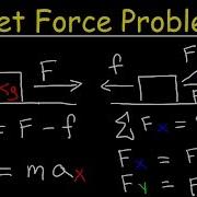 Net Force Physics Problems With Frictional Force And Acceleration