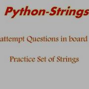 Strings Practice Set Part 1 Python For Beginners CBSE CLass 12