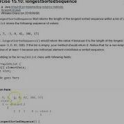 Building Java Programs Chapter 15 10 LongestSortedSequence