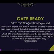 GATE CS 2025 Search In Bitonic Array Explained