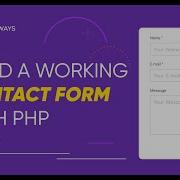 Build A CONTACT Form In PHP