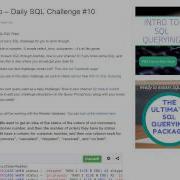 SQL PREP Daily Challenge 10