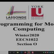 Lecture 9 EECS1022 Programming For Mobile Computing Winter 2020