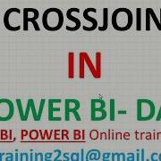 Cross Join In Power BI Crossjoin In Dax