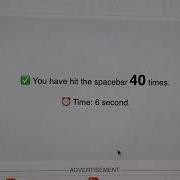 Spacebar Click Test 10 Seconds