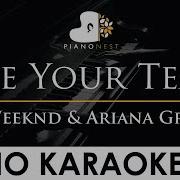 The Weeknd Ariana Grande Save Your Tears Piano Karaoke Instrumental Cover With Lyrics