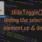 JQuery Tutorials 22 Using Jquery SlideToggle Method To Slide Down And Up Selected Element