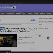 Unit ConverterUnit Converter Using HTML CSS And JavaScript With Source Code