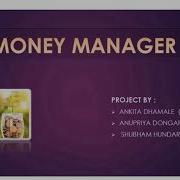 Money Manager Using Python And MySql Database Project